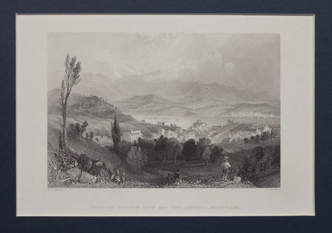 View of Hudson City and the Catskill Mountains