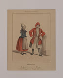 France: Fisherwoman and Fisherman from the area of Dieppe