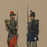 French Army: Voltigeur of light infantry Regiment in Africa and Soldier from Orleans